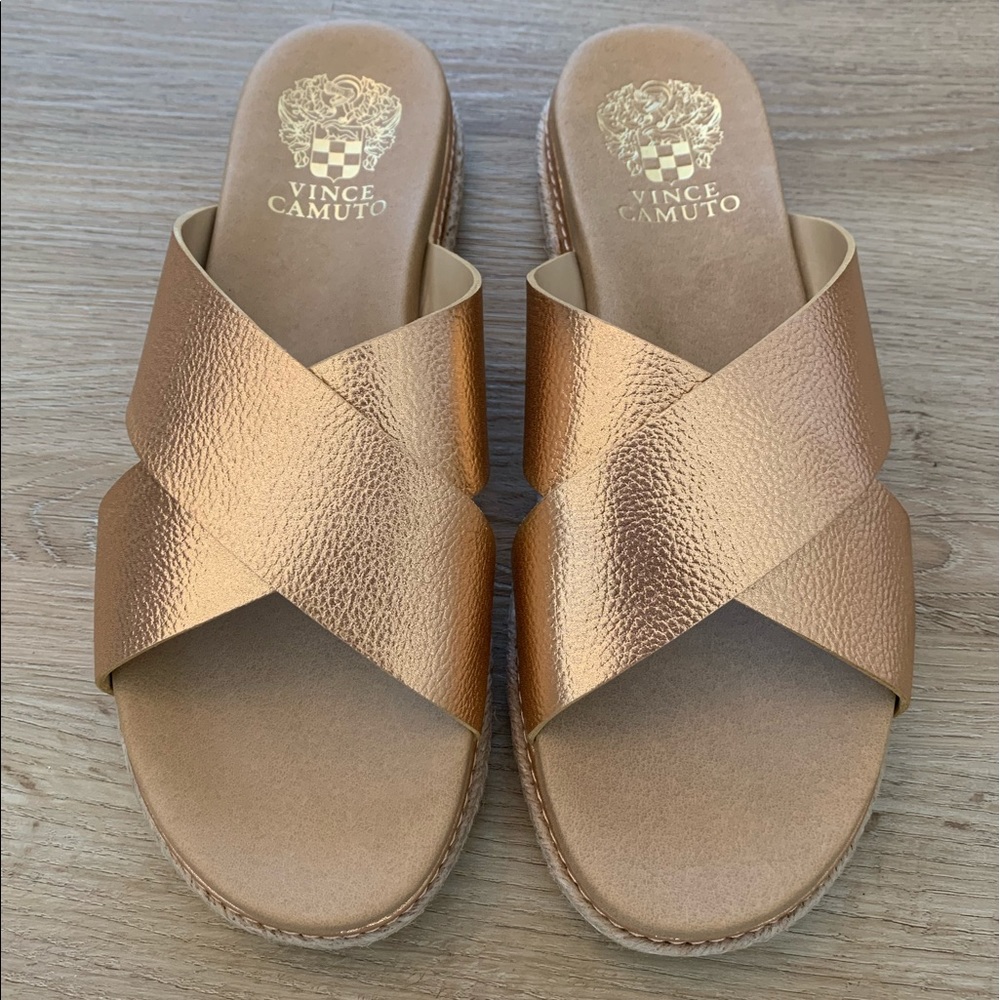Vince Camuto Rickert Slide Rose Gold Sz 7.5 - Picture 3 of 7